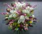imagine 2 aranjament floral in vas, liliac, frezii, lalele, solidago 185